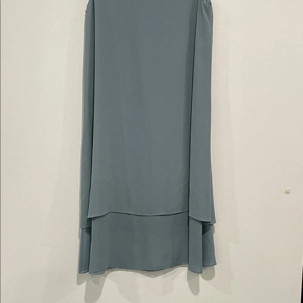 Eileen Fisher Silk Georgette Crepe Dress in Gray - Picture 5 of 8